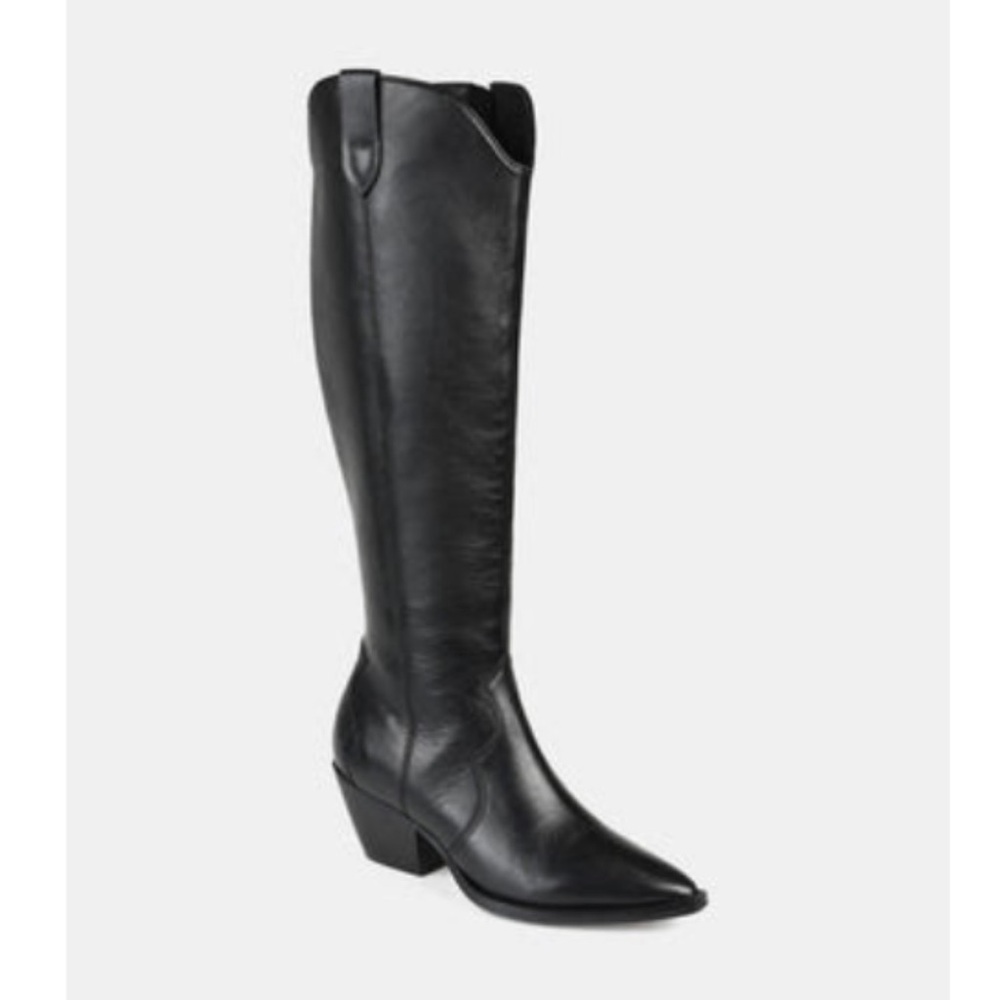 Journee Signature Women’s Genuine Leather Tru Comfort Foam Pryse Western Boot